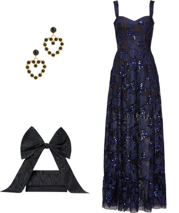 dress the population anabel sweetheart embroidered gown Dress The Population Dresses