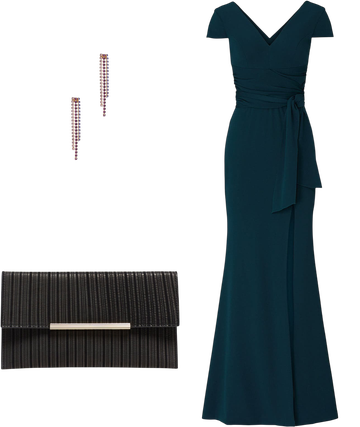 dress the population pine Dress The Population Alicia Mixed Media Midi Dress In Pine
