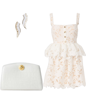 white lace dress polyvore Crystal Decorated Full Lace Bodycon Dress beige S