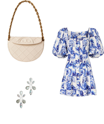 off white garden tiles mini dress Garden Tiles Off White Dress