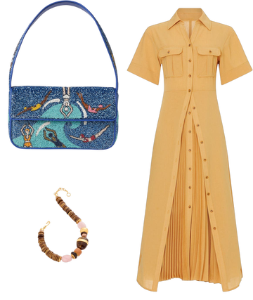 alc florence midi dress A.L.C. Florence Pleated Midi Dress