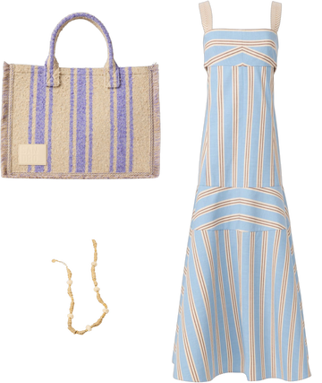 alexis talette striped cutout cotton midi dress Alexis Talette Striped Cutout Cotton Midi Dress in White