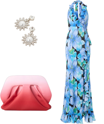 dress the population kathleen Dress The Population Kathleen Ruffle Maxi Dress
