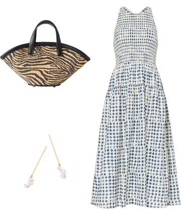 shibori tie back tiered cotton midi dress Madewell Shibori Tie Back Tiered Cotton Midi Dress In Shibori Print