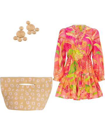 farm rio ombre forest mini dress Farm Rio Ombre Forest Printed Swiss-dot Cotton Mini Dress