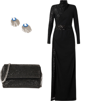 one33 social sequin crepe dress Sequin Crepe Dress by One33 Social