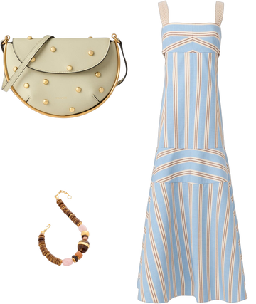 alexis talette striped cutout cotton midi dress Talette Dress