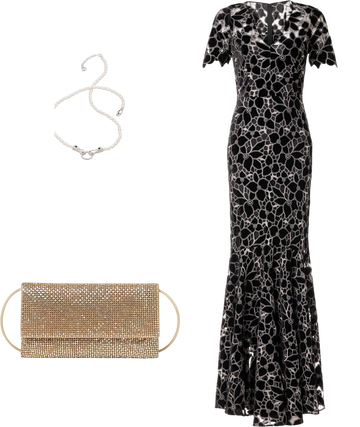 fiona high slit formal sequin dress Fiona" Sequin Pattern V-Neck Dress