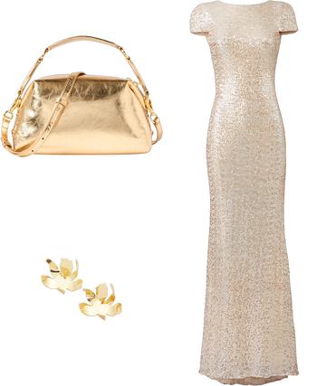 rent the runway champagne dress Champagne Gown