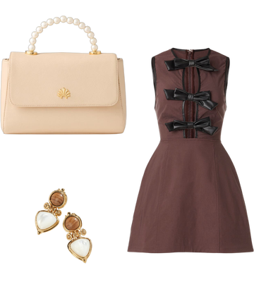 vegan leather piped peplum mini dress Vegan Leather Peplum Mini Dress by WEWOREWHAT