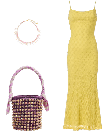 adoni mesh maxi dress in canary yellow bardot Bardot Adoni Foldover Off-The-Shoulder Stretch Lace Maxi Dress