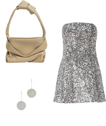 bardot karoline sequin dress Bardot Karoline Sequin Velour Dress Silver