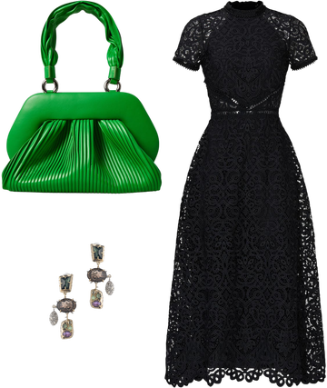 ml monique lhuillier sheer side lace dress Sheer Side Lace Dress