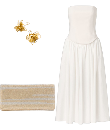 toccin melody corset combo midi dress Toccin Melody Corset Combo Midi Dress
