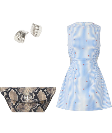 weworewhat short sleeve fit & flare mini dress WeWoreWhat Drop Waist Bubble Mini Dress