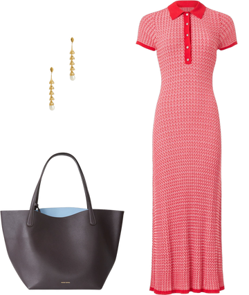 maje red polo midi dress Maje Striped Cotton-Blend Mini Dress
