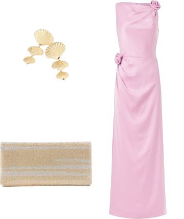 ml monique lhuillier leela crepe maxi dress Leela Crepe Long Gown by ML Monique Lhuillier