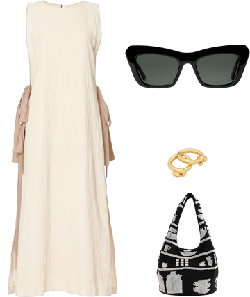pamela love cream tie dress Cream Tie Dress