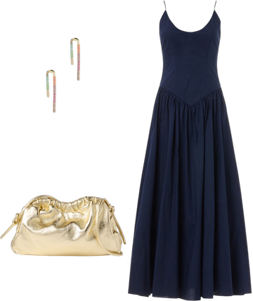 staud dena drop waist midi dress STAUD Dena Dress