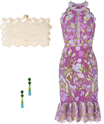 marchesa notte purple lace dress Marchesa Notte Purple Lace Dress , Size: 2, Worn twice