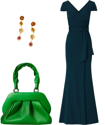 dress the population pine Elle Dress XXS / PINE