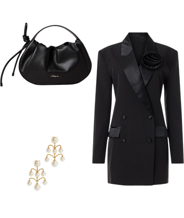 rent the runway tuxedo dress Faux Wrap Tuxedo Dress by Badgley Mischka