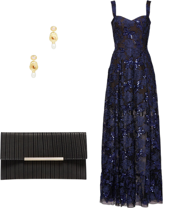 dress the population anabel sheer sequin dress Dress The Population Anabel Semi Sheer Sweetheart Neck Gown - BLACK-NUDE