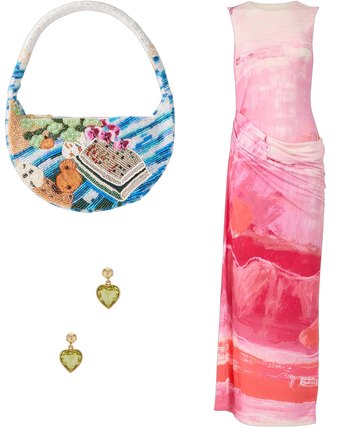 acler violethill midi dress Acler Violethill Midi Dress In Blooming Abstraction - 60% Off