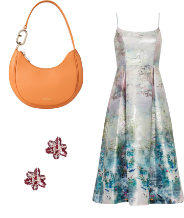 monet jacquard midi dress Monet Jacquard Midi Dress by ML Monique Lhuillier