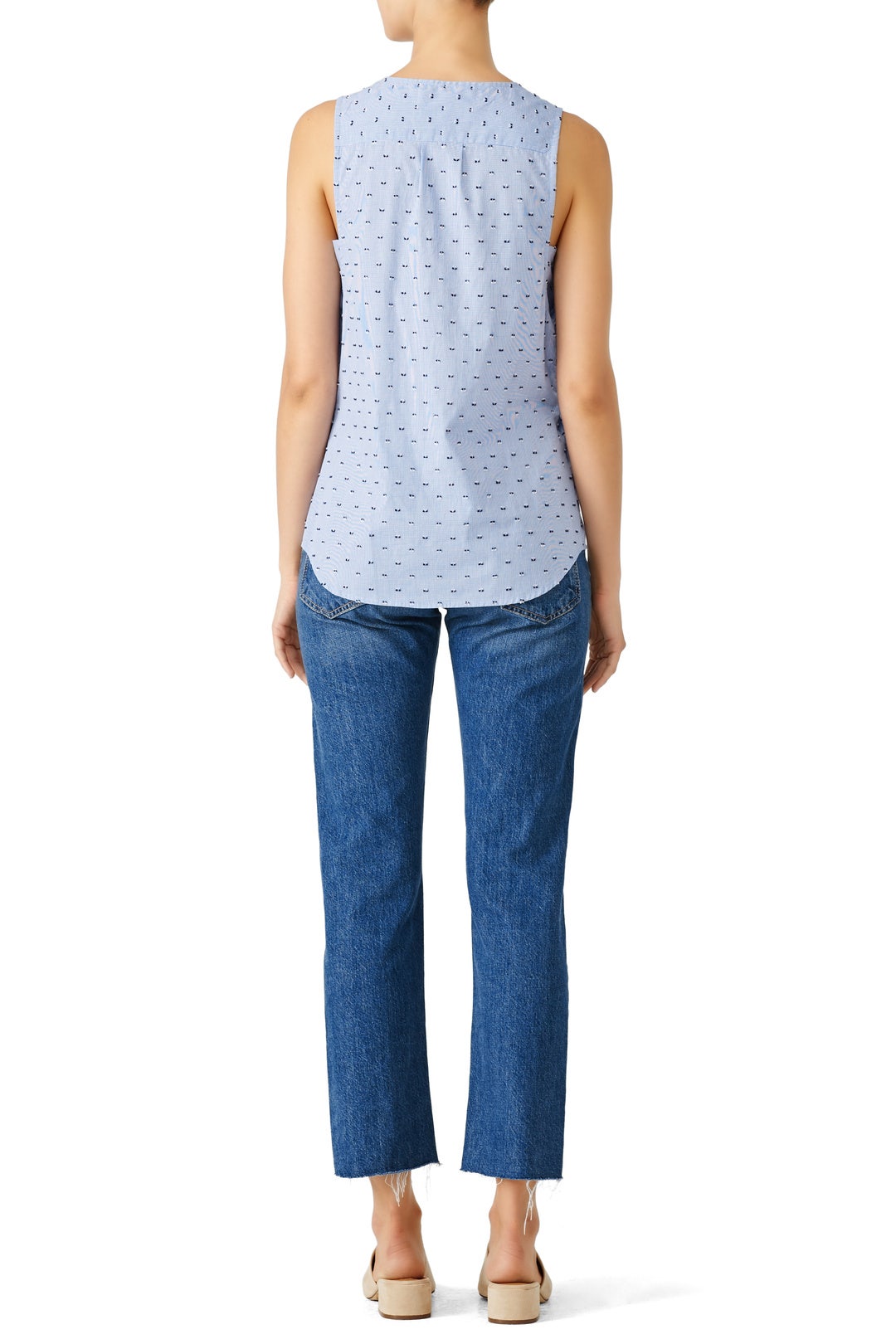 Blue Printed Tie Top by Derek Lam 10 Crosby 1