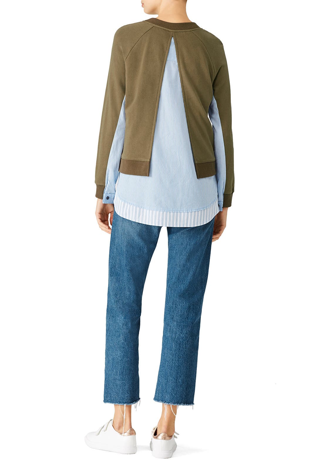 Combo Army Green Sweater by Derek Lam 10 Crosby | Rent the Runway