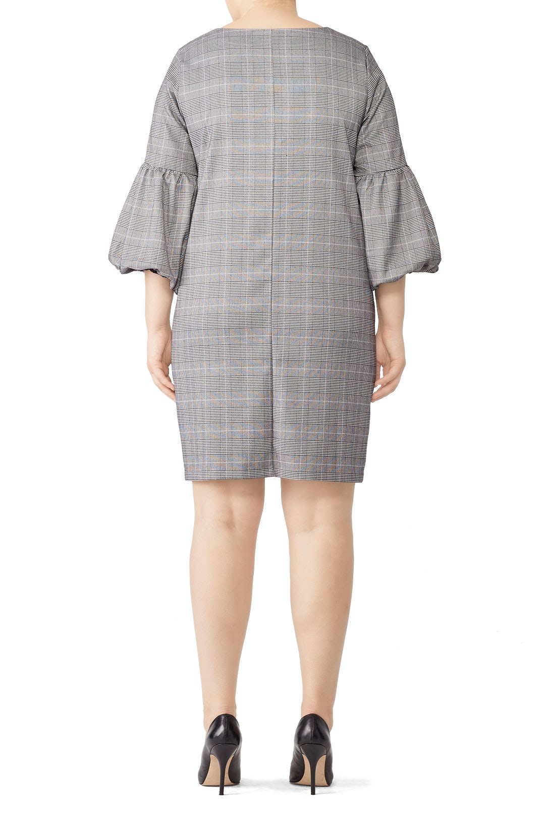 Balloon Sleeve Plaid Dress by ELOQUII 2