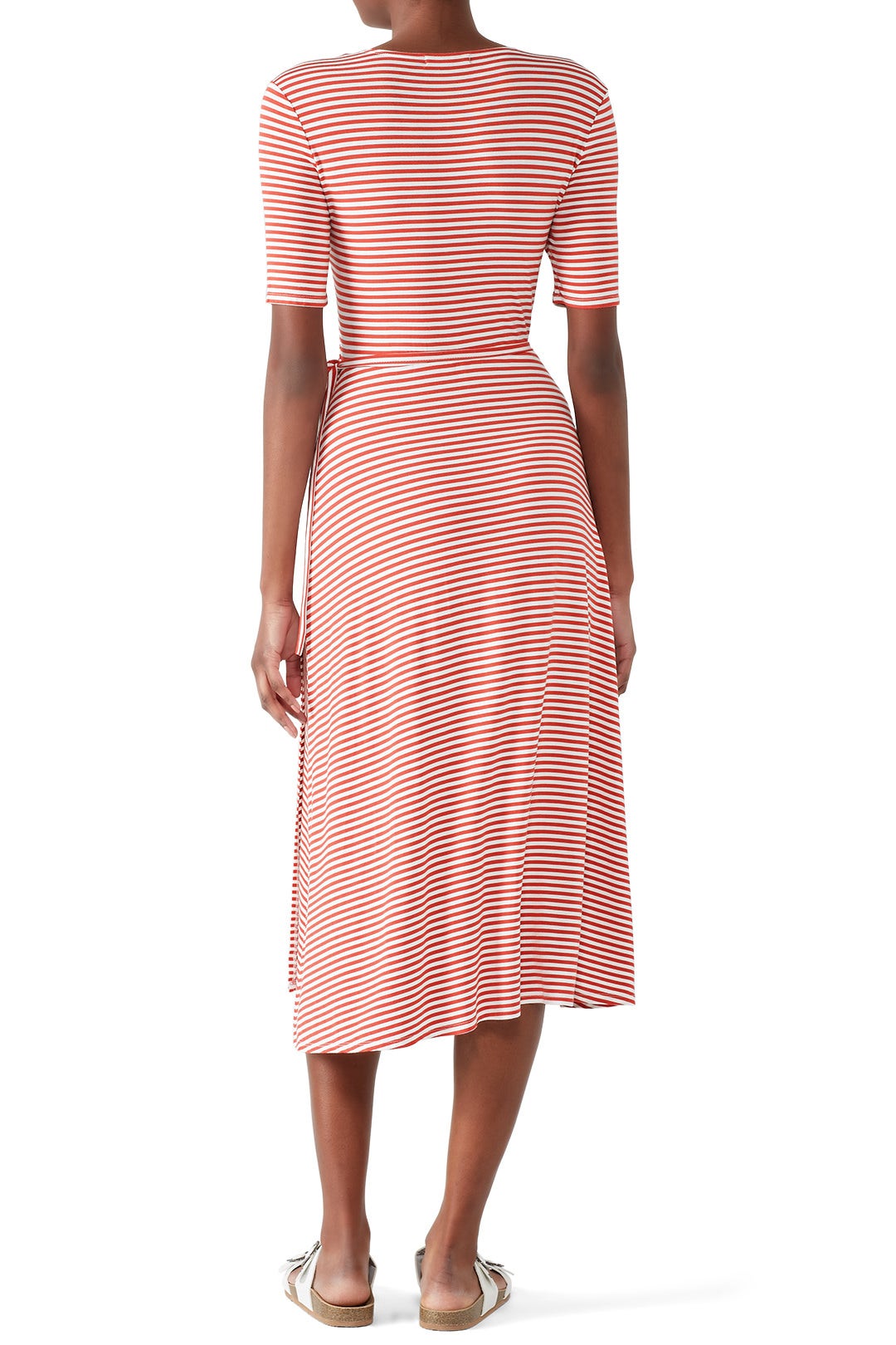 Red Stripe Wrap Dress by 525 America 2