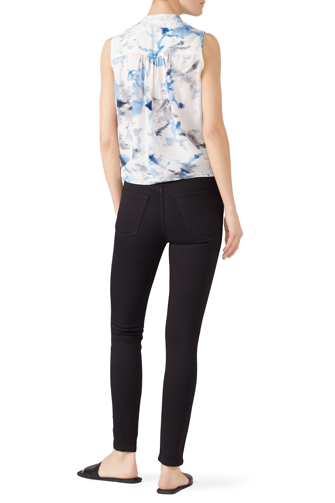 Tie Dye Tie Front Shirt by Fifteen Twenty 2