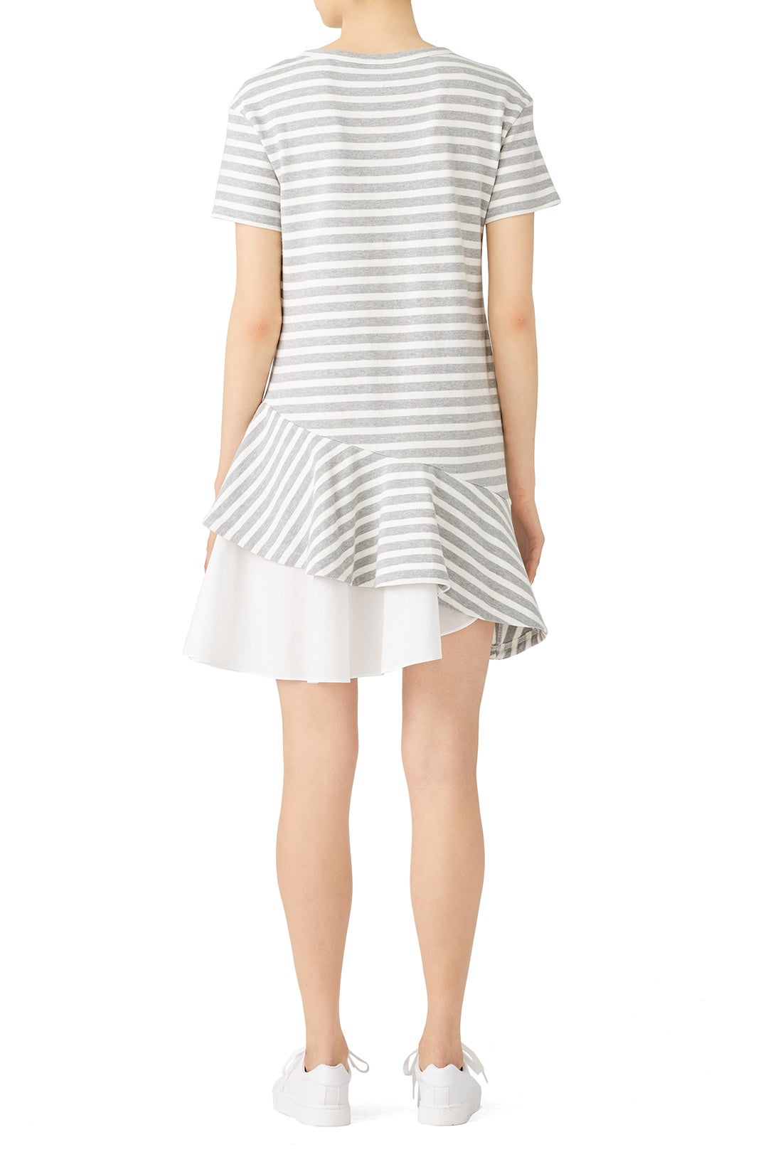 Striped Ruffle Hem Dress by KINLY 2