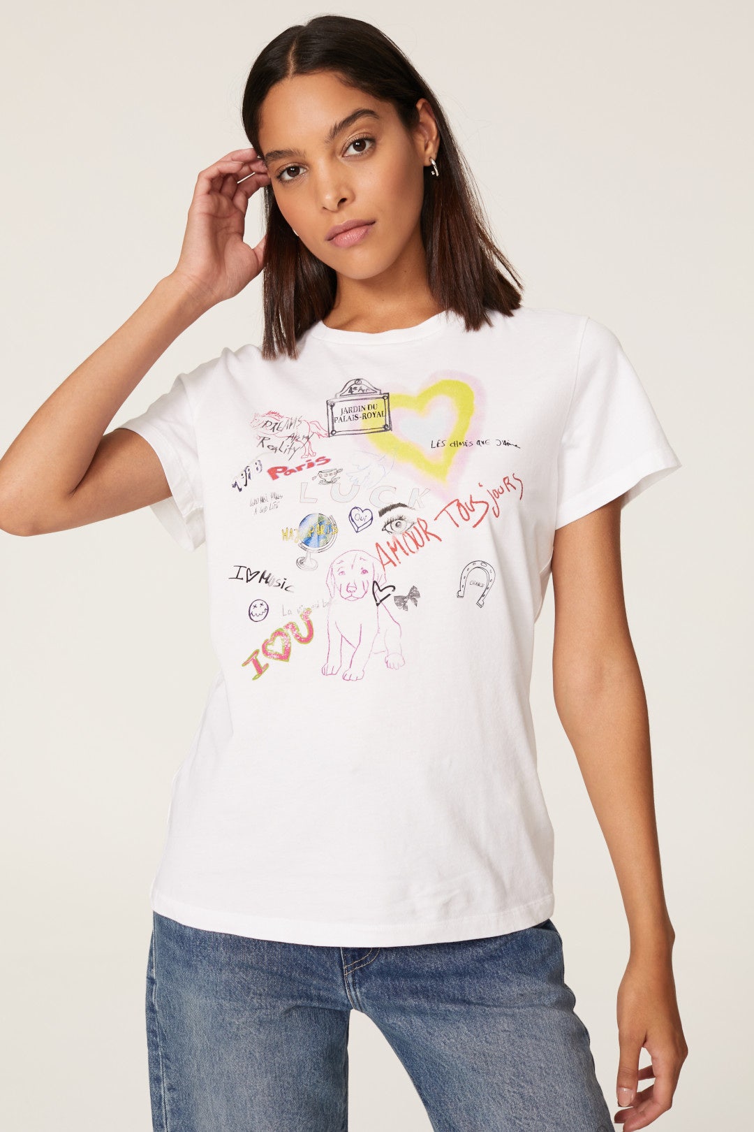 Tou Jours Graphic Tee by Maje 1