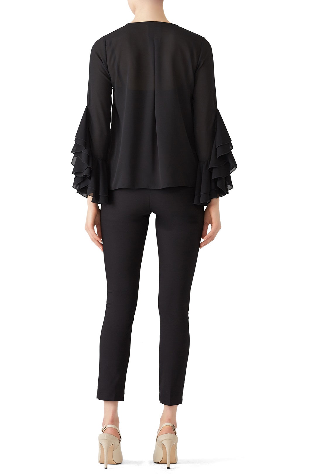 Jazz Flounce Sleeve Blouse by B Collection by Bobeau 1