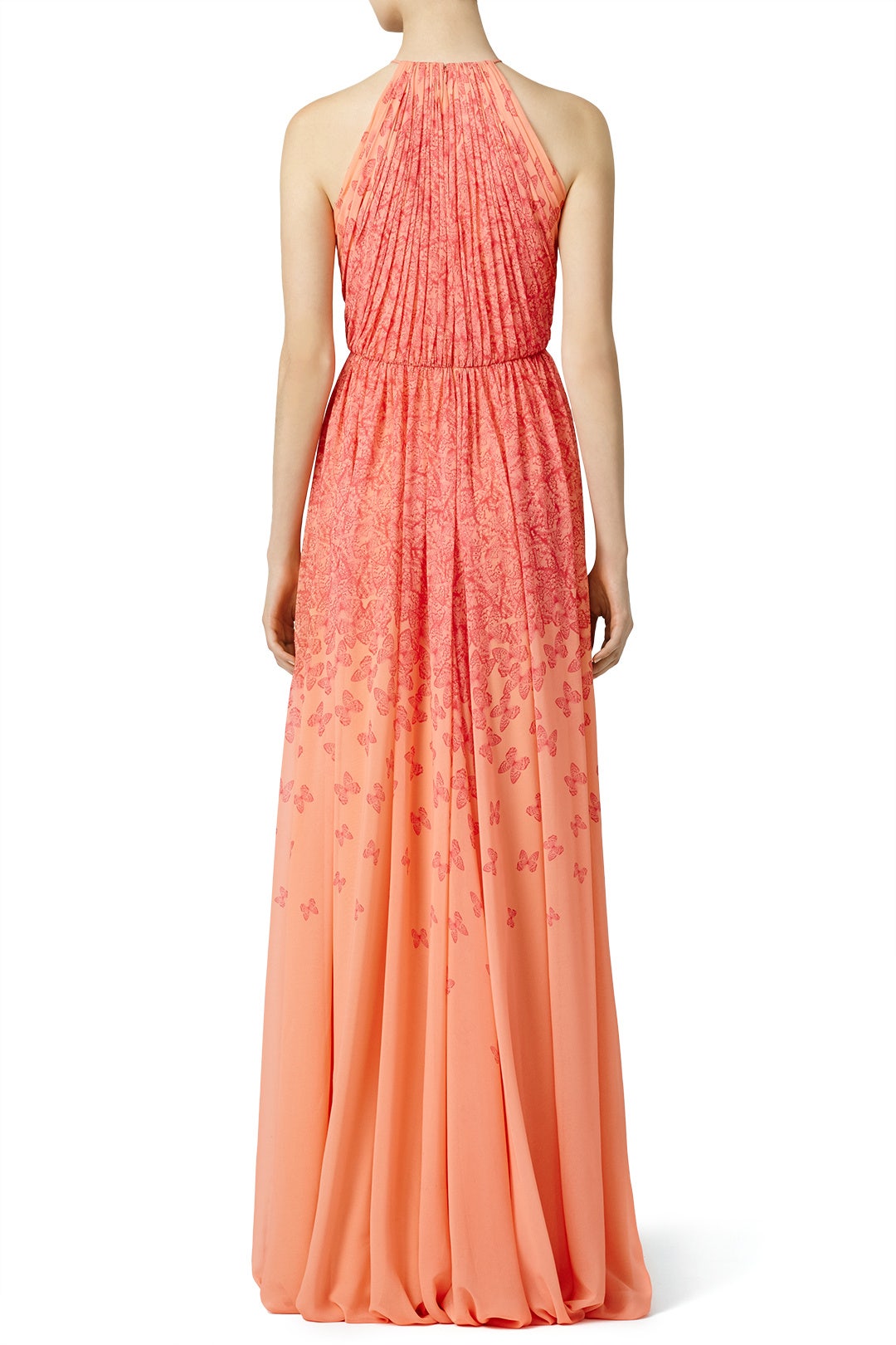 Coral Falling Butterfly Maxi by Badgley Mischka 2