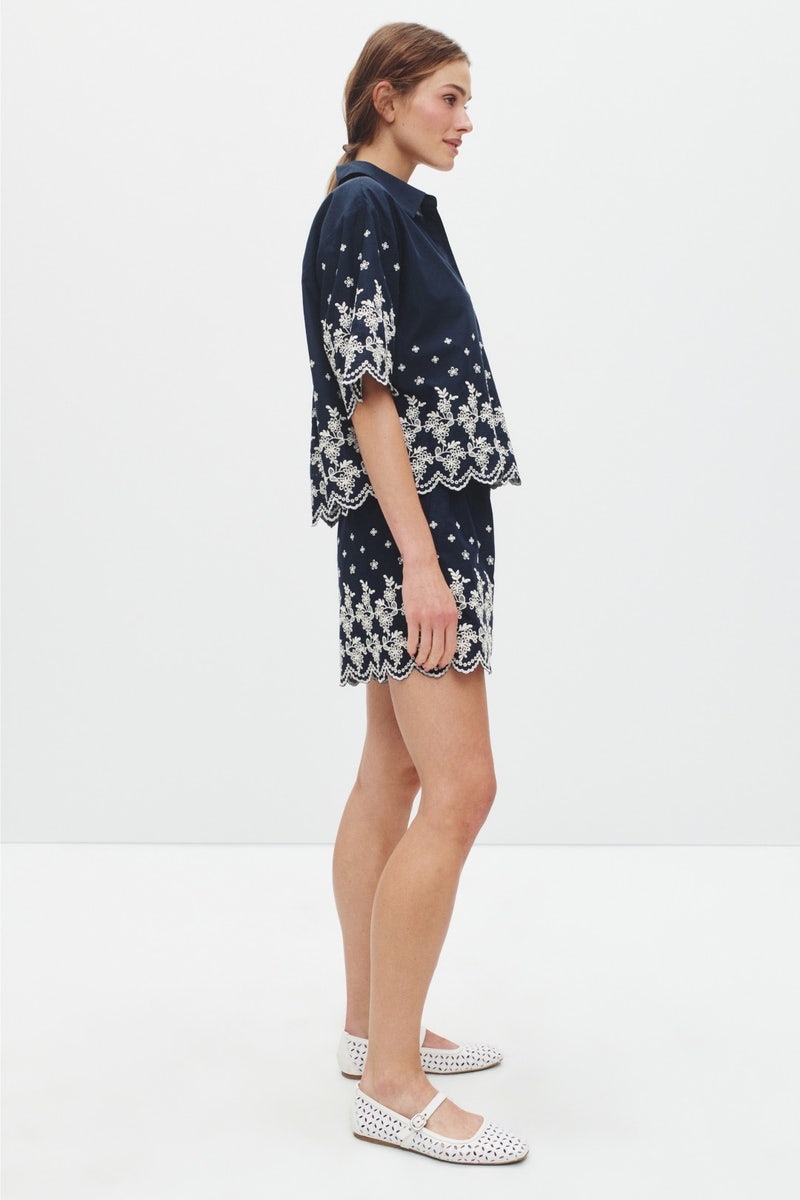 Embroidered Pull On Short by CeCe - Photo 1