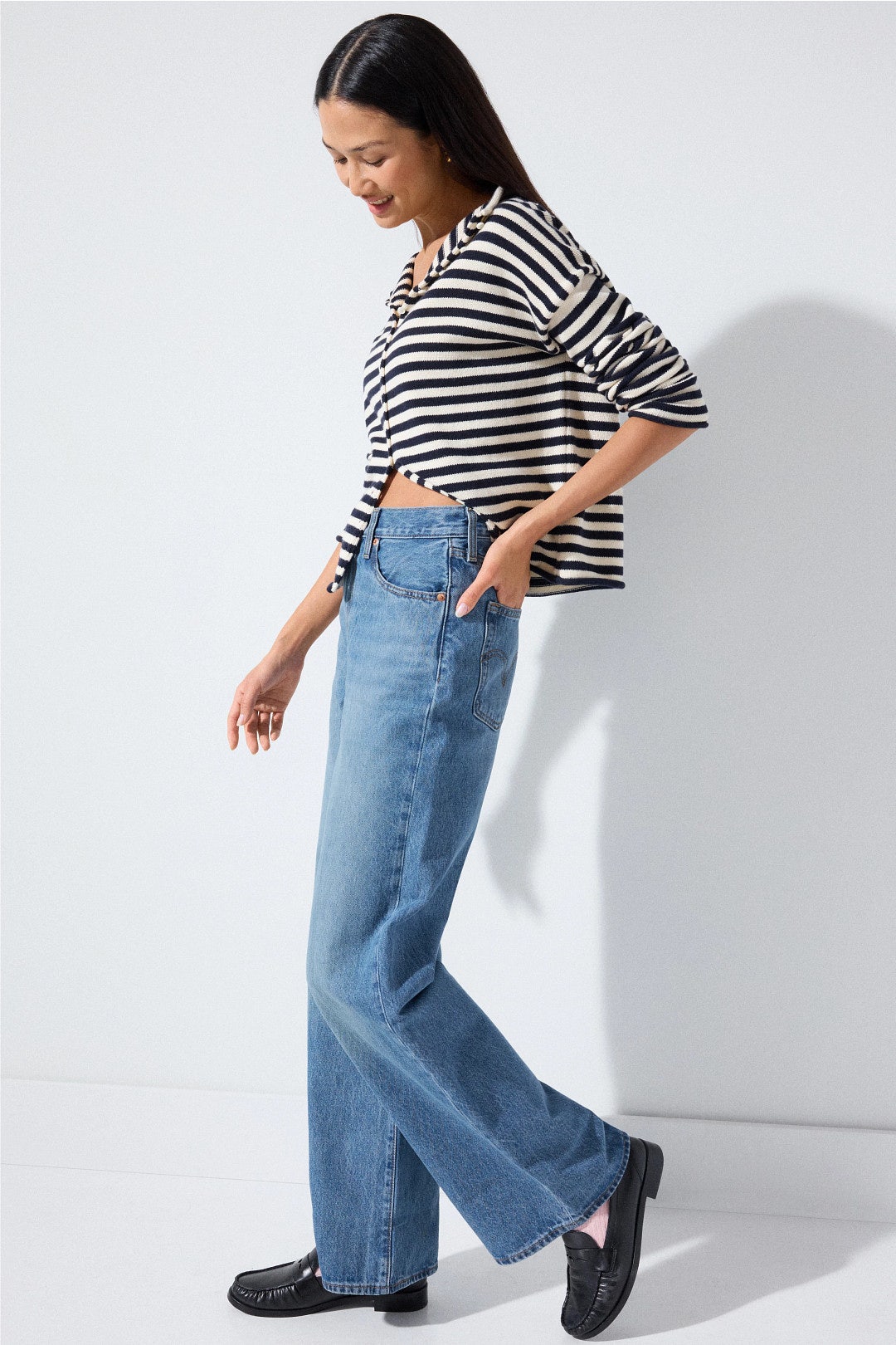 Light Wash Ribcage Wide Leg Jeans by Levi's 1