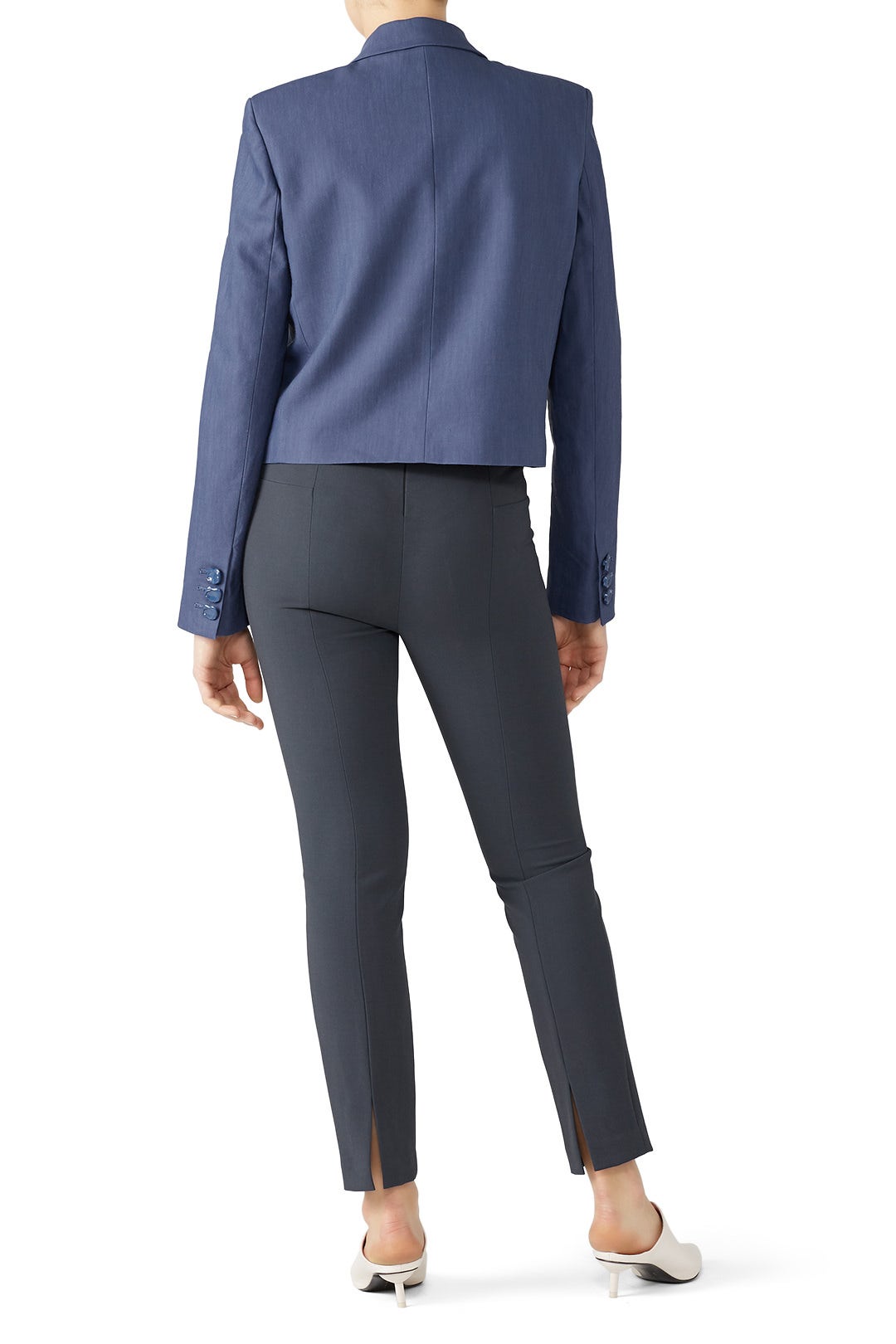 Linen Cropped Jacket by Tibi 1