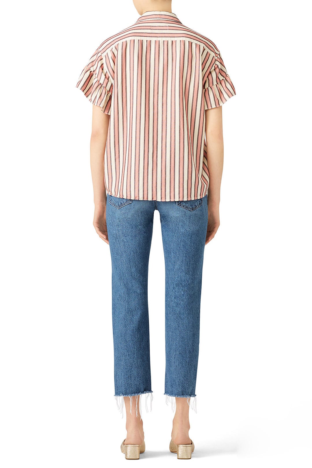 The Flounce Sleeve Top by The Great. 1