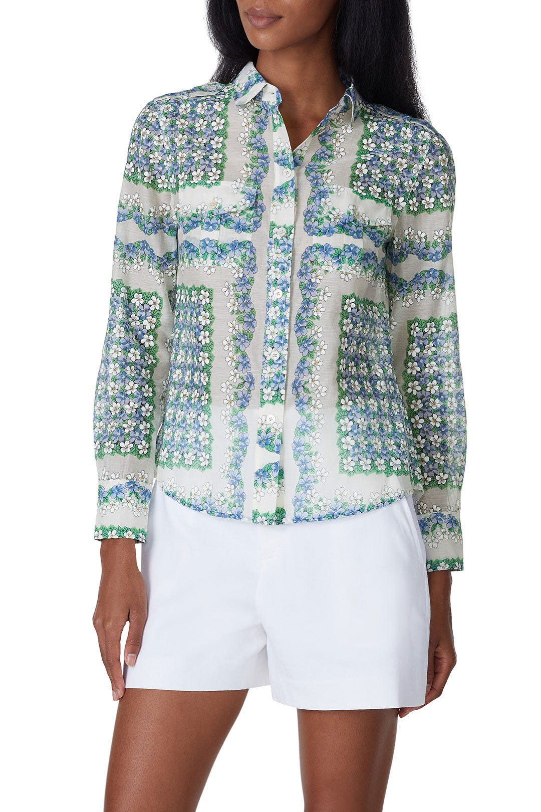 Printed Cotton Blouse by Tory Burch 2