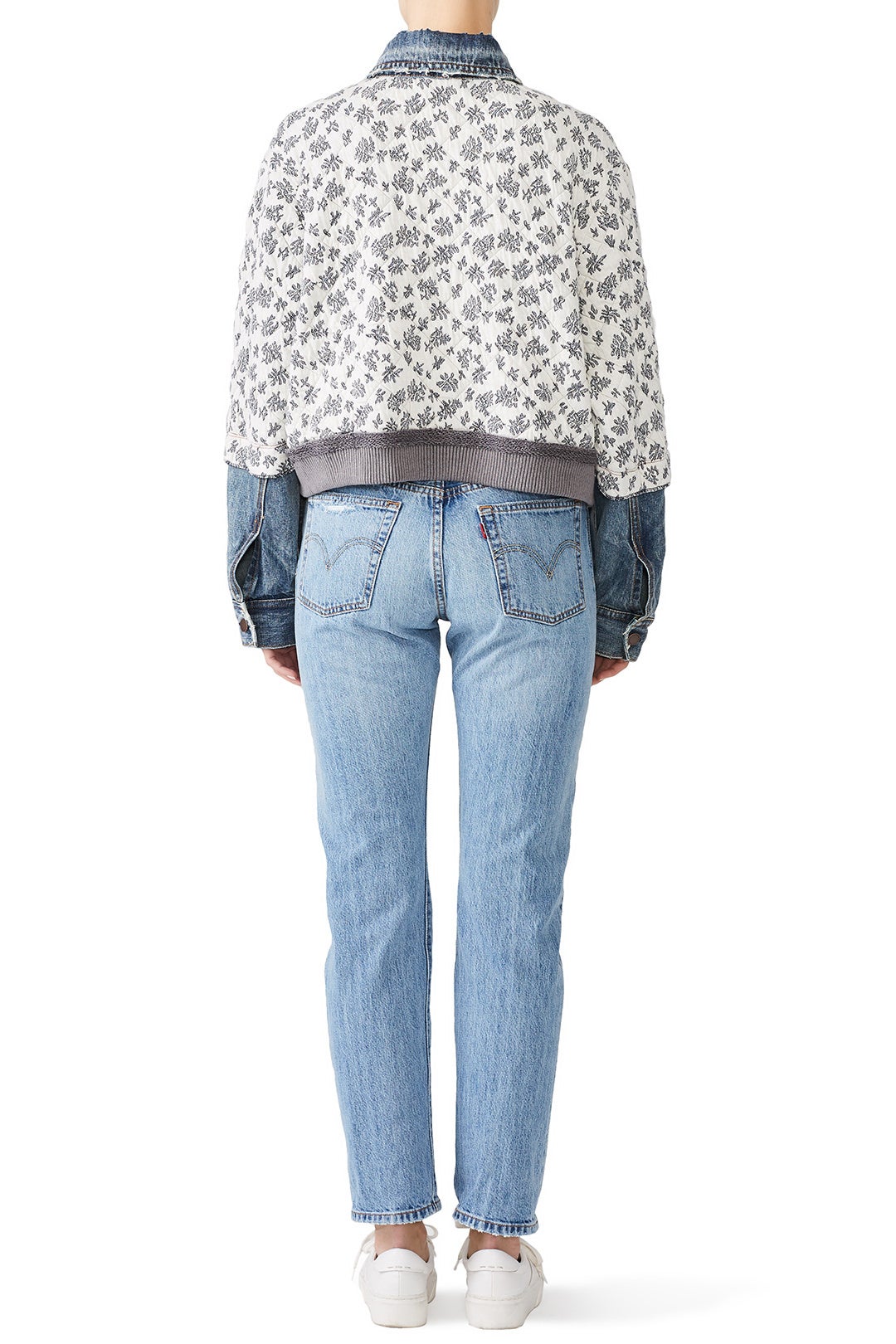 Distressed Ditsy Denim Jacket by Free People 1