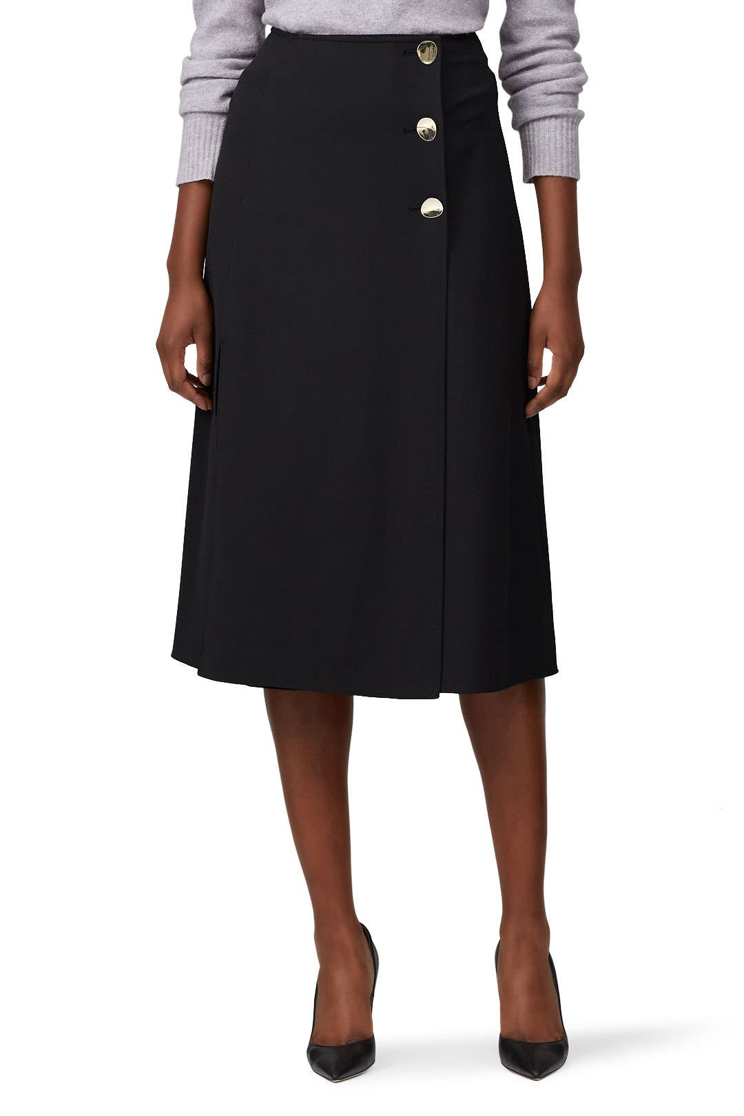 Side Slit Twill Skirt by kate spade new york | Rent the Runway
