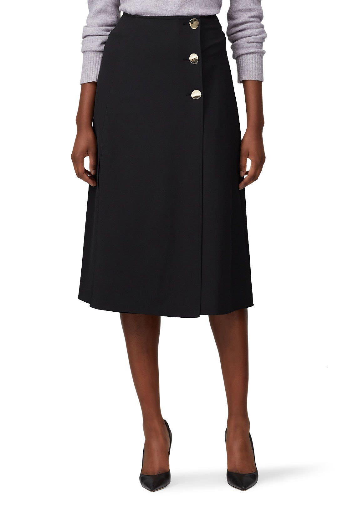 Side Slit Twill Skirt by kate spade new york 1