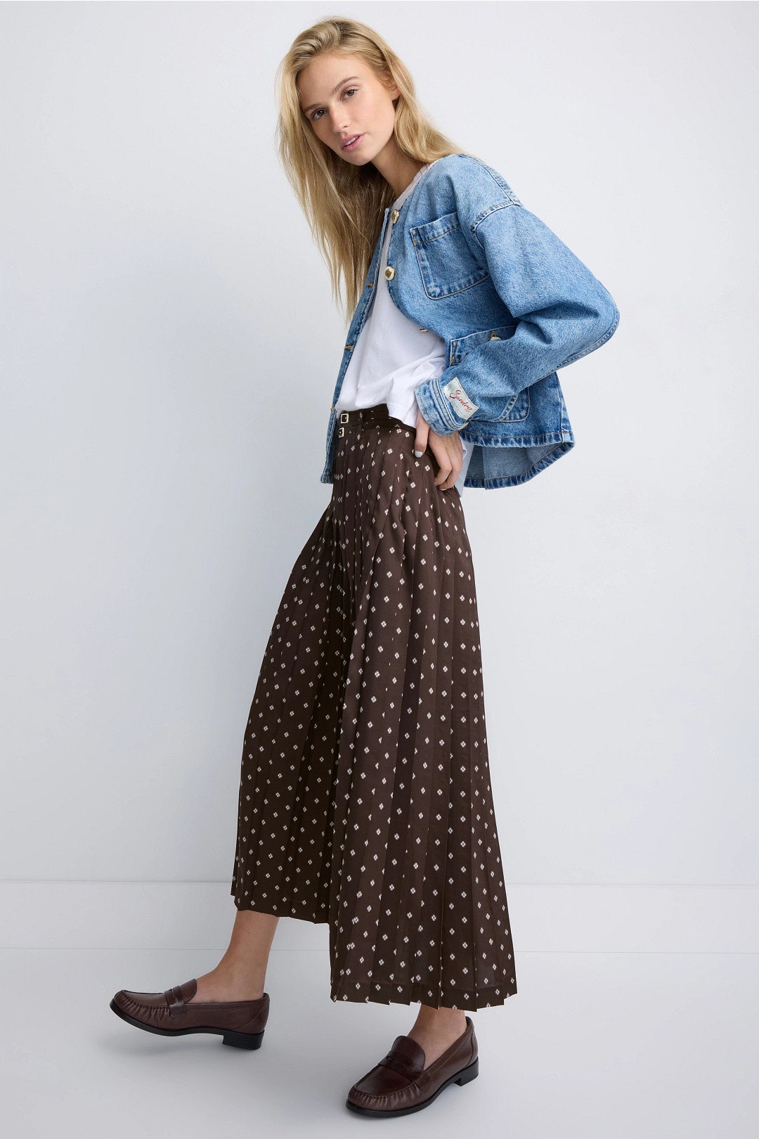 Lysea Polka Dot Midi Skirt by Sandro 1