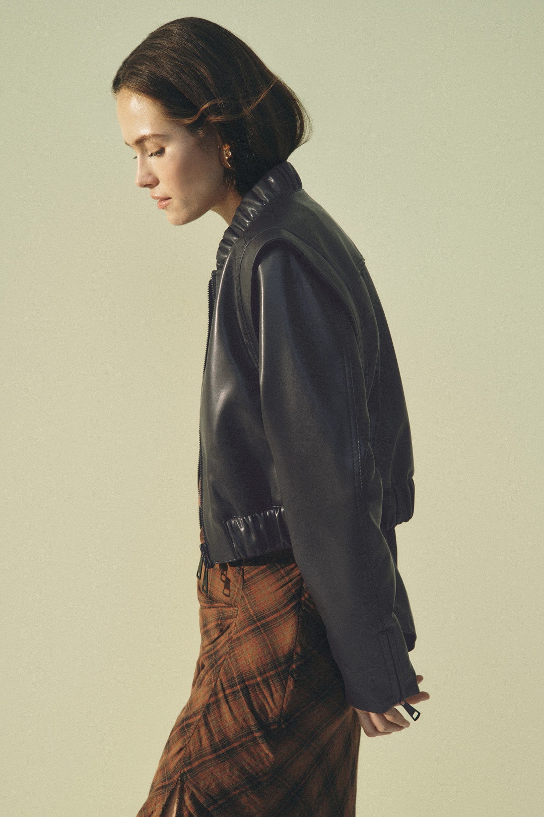 Faux Leather Bomber Jacket by SIMKHAI 1