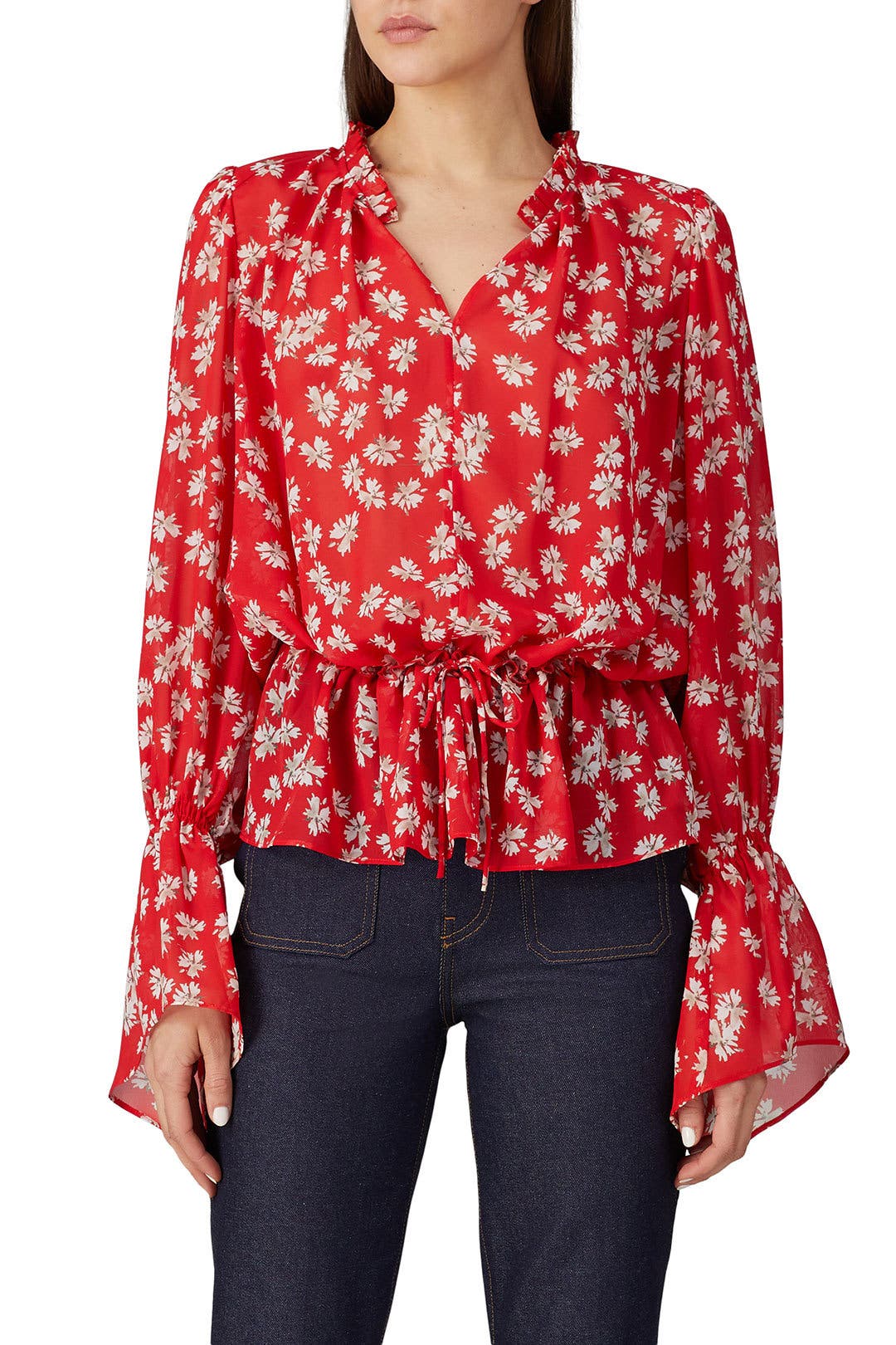 専用【deres】 half sleeve blouse Sam Edelman Doral Crochet Short-Sleeve Blouse | Anthropologie