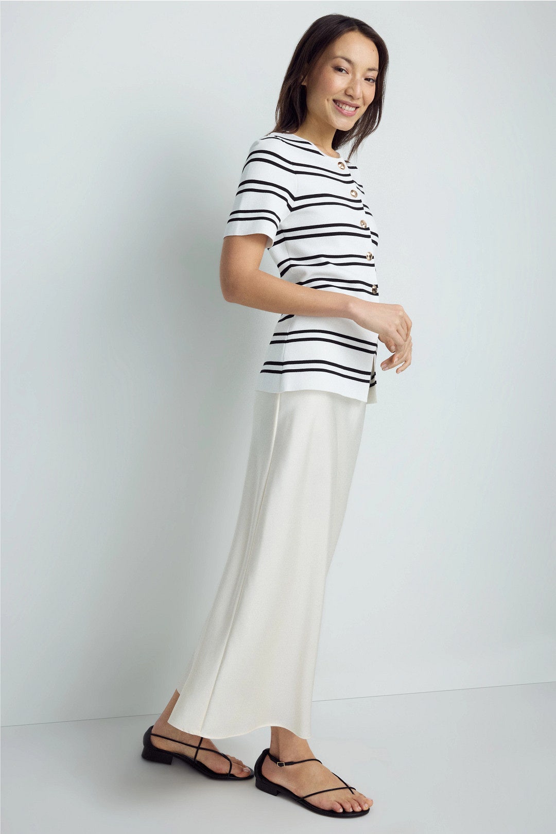 Gail Striped Peplum Button Down Top by Ted Baker London 1